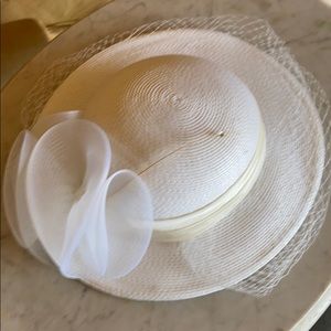 Man made straw dress hat